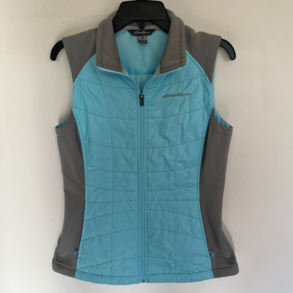 Eddie Bauer First Ascent Ignitelite Hybrid Vest Turquoise Blue Grey Womens Small